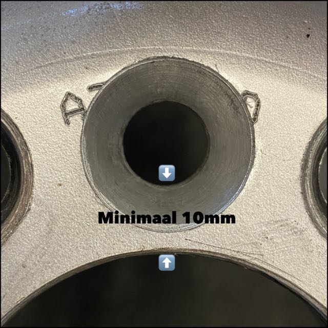 Materiaaldikte naafgat & boutgat